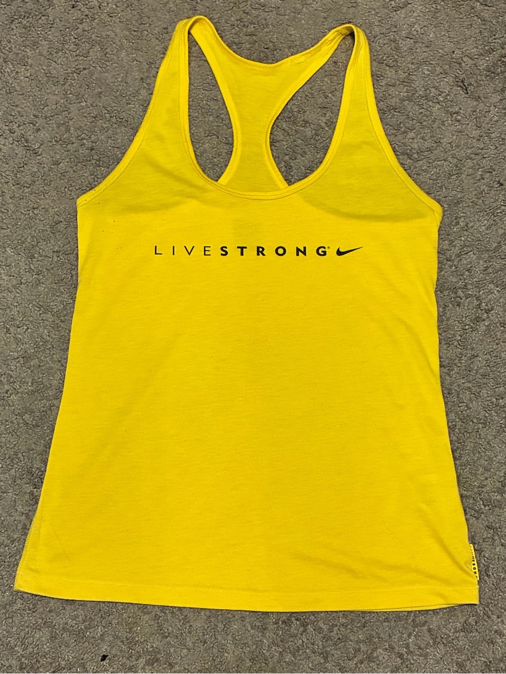Nike Yellow LIVESTRONG Racerback Tank